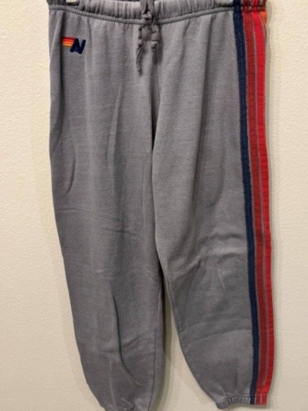 Aviator Nation Women's Grey 5 Stripe Joggers - Size S